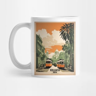 Kolkata India Vintage Tourism Travel Mug